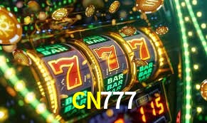 Una escena digital vívida inspirada en casino con CN777 mostrado prominentemente, luces brillantes, fichas, cartas y acentos dorados.